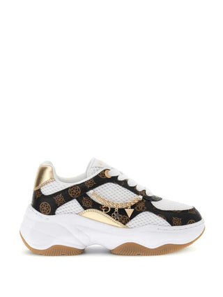 DAMEN-SNEAKER - GUESS WEISS-BRAUN - FLPHAR FAL12