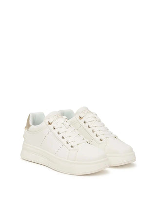 DAMEN-SNEAKER - GUESS WEISS-GOLD - FLPWES ELE12 2
