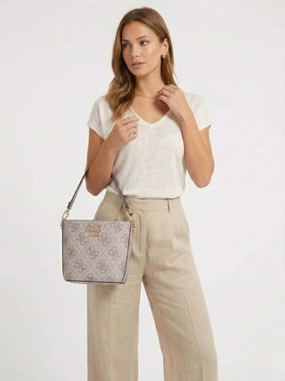 DAMEN-HOBO-TASCHE - GUESS TAUPE - HWOS99 01010 4