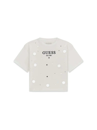 Mädchen-T-Shirt - Guess Kids Weiß - J6RI12 J1314