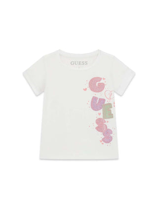 T-SHIRT BAMBINA - GUESS KIDS BIANCO - K6GI05 K6YW4