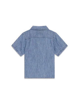 CAMICIA BAMBINO - GUESS KIDS BLU - N6GH05 WN370 2