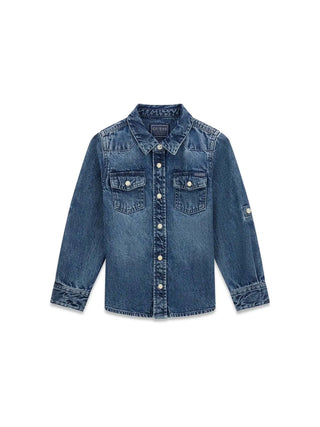 Kinderhemd - Guess Kids Blau - N6RH00 D4EU0 1