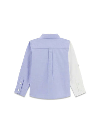 Kinderhemd - Guess Kids Weiß-Blau - N6RH04 W9CL1 2