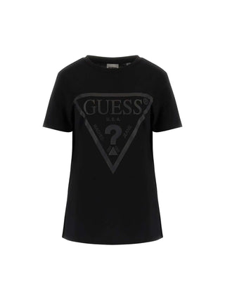 DAMEN-T-SHIRT - GUESS ATHLEISURE SCHWARZ - V2YI07 K8HM0