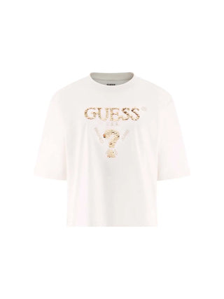 DAMEN-T-SHIRT - GUESS ATHLEISURE OFF WHITE - V4YI06 I3Z14