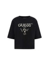 DAMEN-T-SHIRT - GUESS ATHLEISURE SCHWARZ-WEISS - V4YI06 I3Z14 1