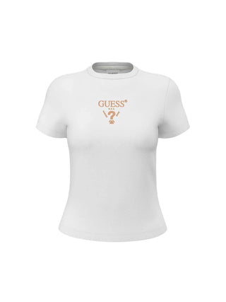 DAMEN-T-SHIRT - GUESS ATHLEISURE WEISS - V4YI21 KCDH1