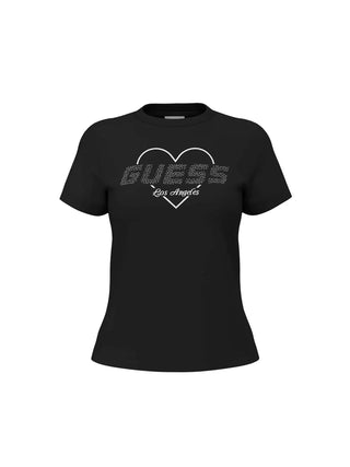 DAMEN-T-SHIRT - GUESS ATHLEISURE SCHWARZ - V5GI10 K9RM1 1