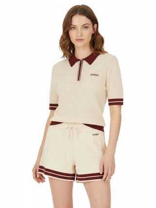 SHORT DONNA - GUESS ATHLEISURE BEIGE - V6GD05 Z0652 2