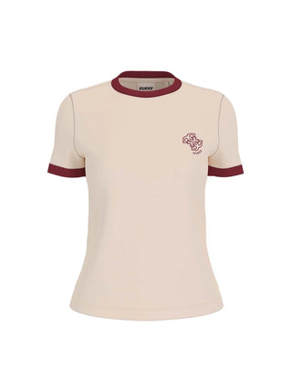 T-SHIRT DONNA - GUESS ATHLEISURE BIANCO - V6GI05 K2966