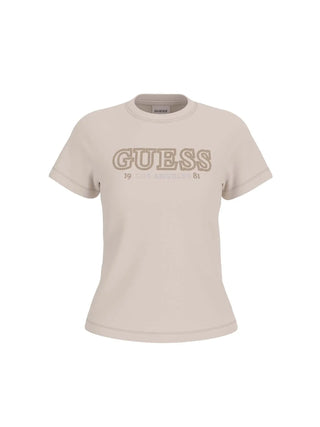 DAMEN-T-SHIRT - GUESS ATHLEISURE BEIGE - V6RI10 I3Z14