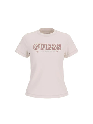 DAMEN-T-SHIRT - GUESS ATHLEISURE CREAM - V6RI10 I3Z14
