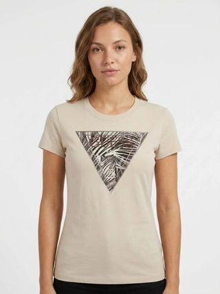 T-SHIRT DONNA - GUESS APPAREL BEIGE - W6GI19 K3042 2