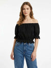 TOP DONNA - GUESS APPAREL NERO - W6GP47 K3336 2