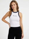 T-SHIRT DONNA - GUESS JEANS BIANCO - W6GPZ8 KF641 3