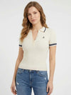 FELPA DONNA - GUESS JEANS BIANCO - W6GRZ1 Z3P32 3