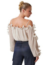 DAMEN-TOP - GUESS APPAREL BEIGE - W6RH29 WI342 3
