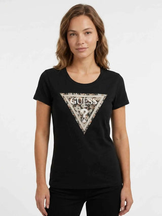 DAMEN-T-SHIRT - GUESS APPAREL SCHWARZ - W6RI32 J1314 3