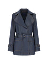 Damen-Trenchcoat - Guess Apparel Blau - W6RL50 WL842 1