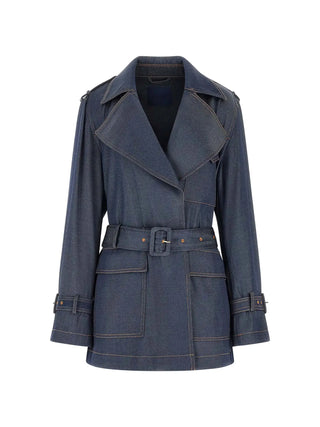 Damen-Trenchcoat - Guess Apparel Blau - W6RL50 WL842