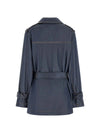 Damen-Trenchcoat - Guess Apparel Blau - W6RL50 WL842 2