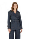 Damen-Trenchcoat - Guess Apparel Blau - W6RL50 WL842 3
