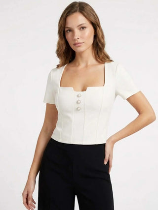 DAMEN-TOP - GUESS APPAREL WEISS - W6RP08 KCBO2 2
