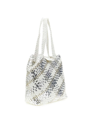 BORSA A SPALLA DONNA - CAFE NOIR ARGENTO-BIANCO - C3MG1021 2