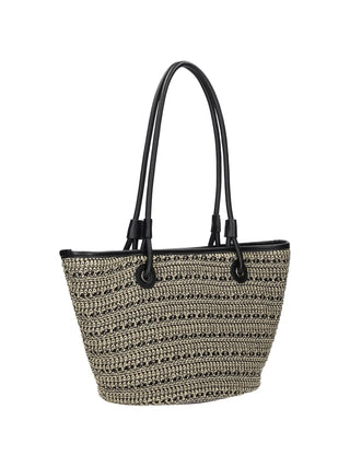 BORSA A SPALLA DONNA - REBELLE NERO-BIANCO - REB0213 T0022 2