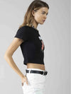 T-SHIRT DONNA - DENNY ROSE NERO - 611DD64016 2