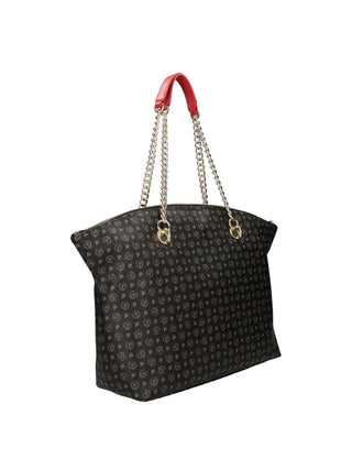 BORSA A SPALLA DONNA - POLLINI NERO-ROSSO - TE8408PP02Q11 3