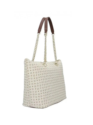 BORSA A SPALLA DONNA - POLLINI AVORIO-MARRONE - TE8410PP02Q11 2