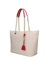 BORSA A SPALLA DONNA - POLLINI AVORIO-ROSSO - TE8410PP02Q11 2