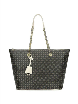 BORSA A SPALLA DONNA - POLLINI NERO-AVORIO - TE8410PP02Q11 1