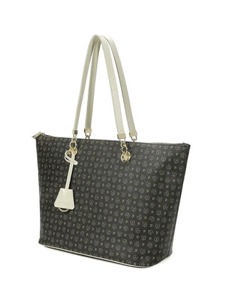 BORSA A SPALLA DONNA - POLLINI NERO-AVORIO - TE8410PP02Q11 2
