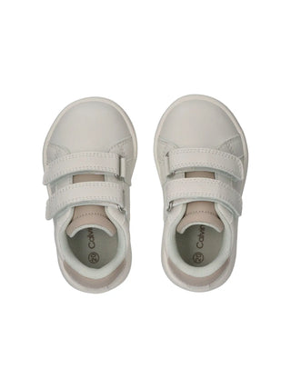 SNEAKERS UNISEX BAMBINO - CALVIN KLEIN BIANCO-BEIGE - V1X9-83276-1355 3