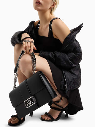 DAMEN-SCHULTERTASCHE - ARMANI EXCHANGE SCHWARZ - XW000070 AF12039 7