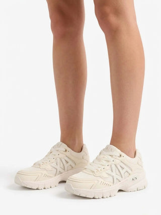 DAMEN-SNEAKER - ARMANI EXCHANGE WEISS-GOLD - XW002153 AF22757 6