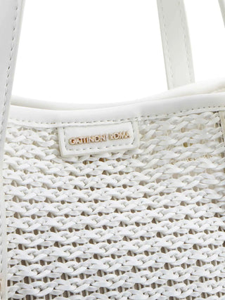 BORSA A SPALLA DONNA - GATTINONI ROMA BIANCO - BEN268761WVP 4