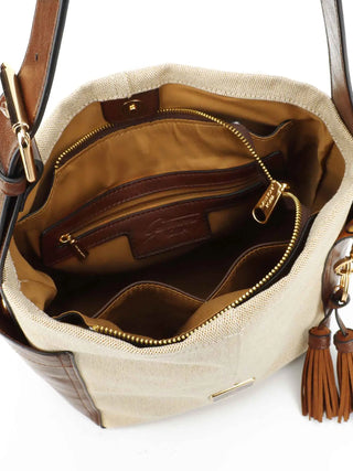 BORSA A SPALLA DONNA - GATTINONI ROMA BEIGE - BEN268783WC2 3