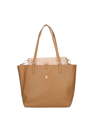 BORSA A SPALLA DONNA - US POLO ASSN. CAMEL - BEUM08707WVP