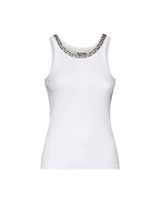 Damen-Tanktop – Silvian Heach Weiß – GPP26523CN