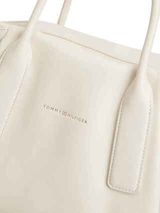 BORSA A MANO DONNA - TOMMY HILFIGER CREMA - AW0AW18532 4