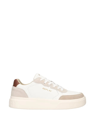 SNEAKERS UOMO - REPLAY BIANCO-BEIGE - RZ7O0202L