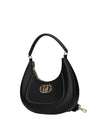 BORSA A SPALLA DONNA - MARC ELLIS NERO-ORO - FLAT HERO M 2
