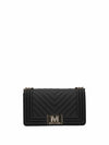 BORSA A SPALLA DONNA - MARC ELLIS NERO-ORO - FLAT S 26 1