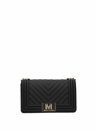 BORSA A SPALLA DONNA - MARC ELLIS NERO-ORO - FLAT S 26 1