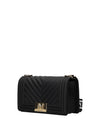 BORSA A SPALLA DONNA - MARC ELLIS NERO-ORO - FLAT S 26 2
