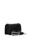 BORSA A SPALLA DONNA - MARC ELLIS NERO-ORO - FLAT S 26 3